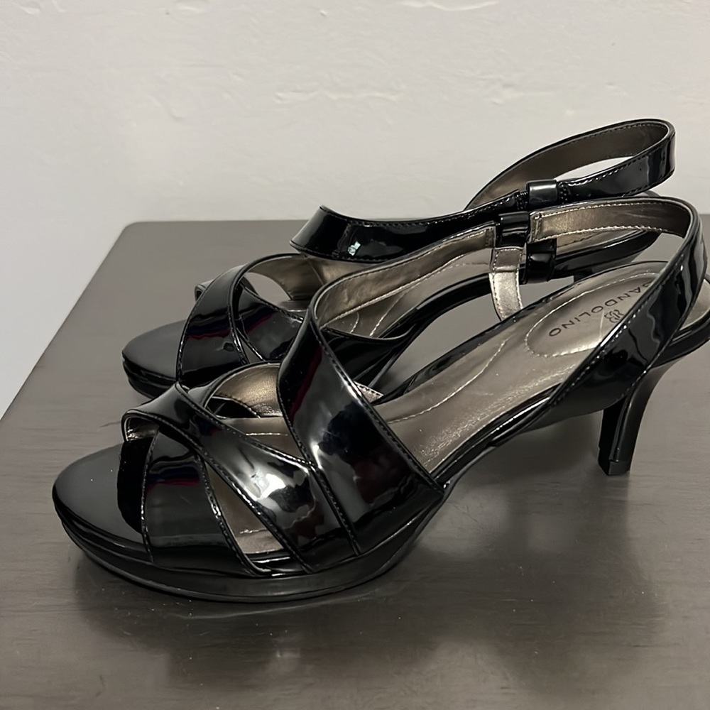 Bandolino Heeled sandals women 6.5 Black Kenosha slingback Platform. - Picture 6 of 6